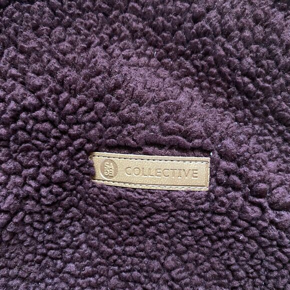 SAGE COLLECTIVE S Women’s Sherpa Fleece Sleeveless Vest Burgundy Hiking Outdoor - Picture 6 of 16